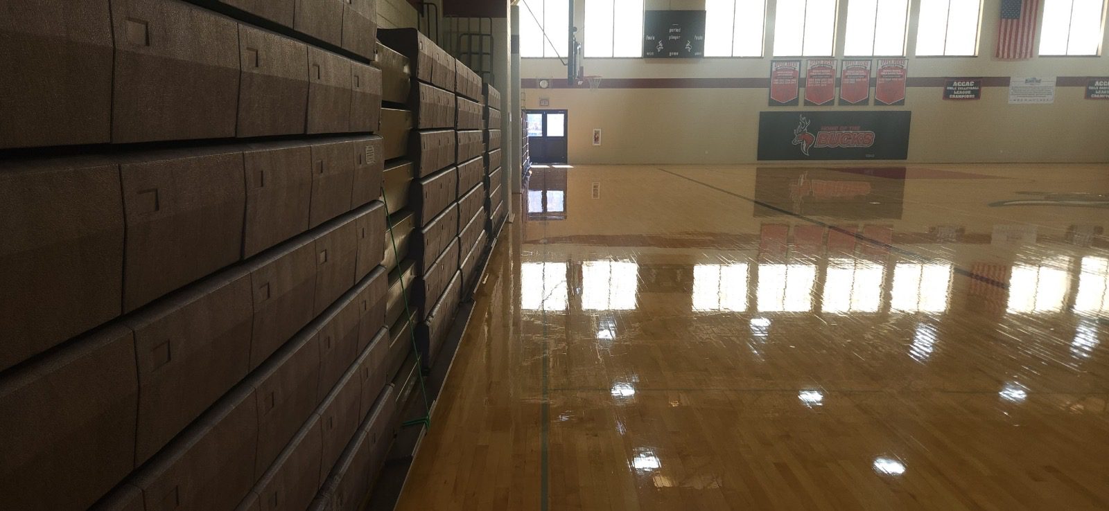 A room with many boxes on the floor